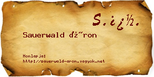Sauerwald Áron névjegykártya