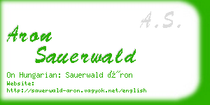 aron sauerwald business card